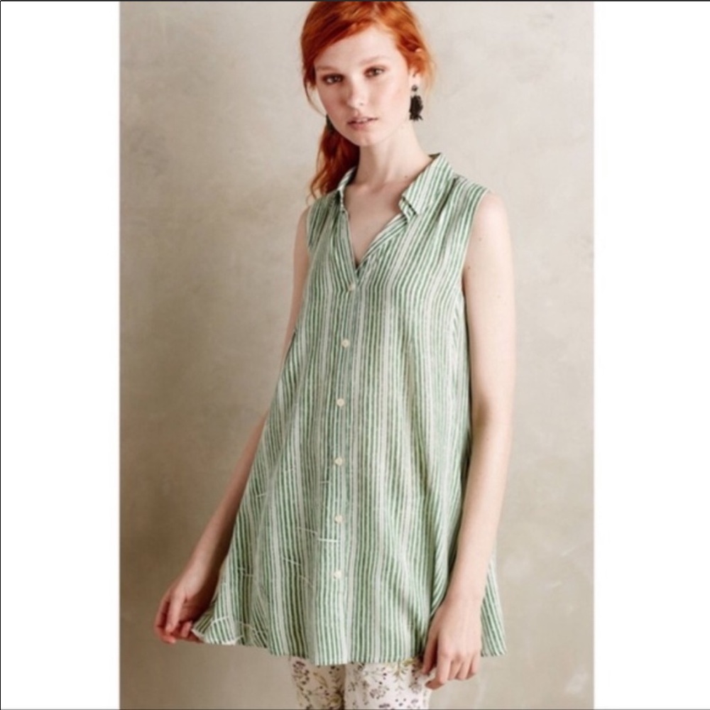 Anthro Tylho Percy striped shirtdress tunic